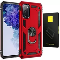 Etui i futerały do telefonów - ETUI PANCERNE SPACECASE RING NX UCHWYT MAGNETYCZNY RING CASE OBUDOWA PLECKI GALAXY S20 FE CZERWONY - miniaturka - grafika 1