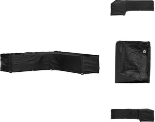 vidaXL Pokrowiec na meble ogrodowe w kształcie litery L 20 oczek 300x300x70 cm - Pokrowce ochronne na meble ogrodowe - Pokrowce na meble ogrodowe - miniaturka - grafika 1
