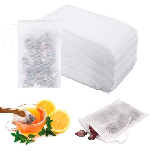 600 sztuk pustych torebek na herbatę, luźne torebki na herbatę 7 x 9 cm, jednorazowa torebka na herbatę, herbata kwiatowa, kawa, przyprawy itp. (7 x 9 cm)