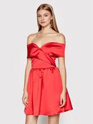 Sukienki - LIU JO Sukienka koktajlowa CA2372 T3097 Czerwony Regular Fit - miniaturka - grafika 1