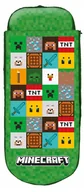 Łóżeczka i kojce - Materac ze śpiworem MINECRAFT 150x62cm / Łóżko dmuchane z śpiworem - miniaturka - grafika 1