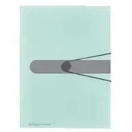 Teczki i skoroszyty - Herlitz  Teczka A4 z gumką PP, transparentna, pastel miętowy - miniaturka - grafika 1