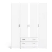 Szafy - Biała szafa Tvilum Space, 154 x 200 cm - miniaturka - grafika 1