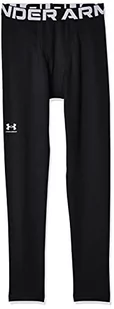 Under Armour Coldgear Armour legginsy dla chłopców Czarny/biały (001) 10 Years 1366374 - Legginsy - miniaturka - grafika 1