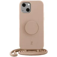 Etui i futerały do telefonów - Just Elegance Etui PopGrip do Apple iPhone 13 Beżowy - miniaturka - grafika 1
