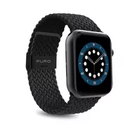 Akcesoria do smartwatchy - PURO Pleciony pasek Loop Band Apple Watch 42/44mm czarny PUR459BLK - miniaturka - grafika 1