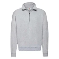 Bluzy męskie - Bluza męska Zip Neck Classic Fruit of the Loom - Heather Grey L - miniaturka - grafika 1