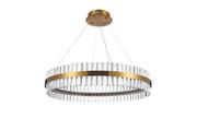 Lampy sufitowe - Wisząca lampa glamour Francesca AZ5262 LED 50W mosiądz - miniaturka - grafika 1