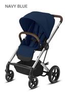 Wózki dziecięce - CYBEX BALIOS S LUX SILVER FRAME Navy Blue - miniaturka - grafika 1