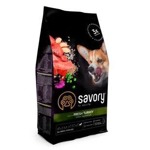 SAVORY KARMA SUCHA Z INDYKIEM DLA STERYLIZOWANYCH PSÓW DOROSŁYCH WSZYSTKICH RAS 12 KG - Sucha karma dla psów - miniaturka - grafika 1