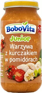 BOBOVITA Obiadek - warzywa z kurczakiem w pomidorach - Dania dla dzieci - miniaturka - grafika 1