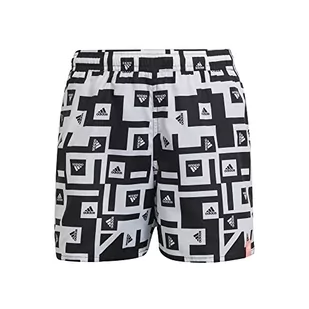 adidas HD2166 MH AOP SHO Y kostium kąpielowy Boy's czarny/biały 7-8A - Stroje kąpielowe - miniaturka - grafika 1