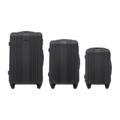Walizki - Zestaw walizek Wings Kestrel, 3 szt., czarne - miniaturka - grafika 1