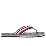 Klapki i japonki męskie - Japonki Tommy Hilfiger Massage Footbed Oly Beach Sandal FM0FM05025-PRT - szare - miniaturka - grafika 1