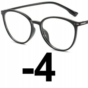 Okulary minusy kujonki kocie oczy korekcyjne -4 - Okulary korekcyjne, oprawki, szkła - miniaturka - grafika 1