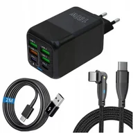 Ładowarki do telefonów - Zestaw Szybka Ładowarka Sieciowa Pd 150w + 2x Kabel Usb-C- Pd 200cm Usb - miniaturka - grafika 1
