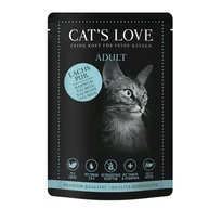 Mokra karma dla kotów - CAT'S LOVE mokra karma dla kota Adult w galaretce Classic czysty łosoś z olejem z krokosza i pietruszką 12x85 g - miniaturka - grafika 1