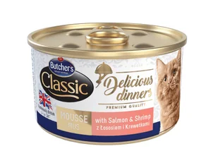 Butchers Classic Delicious Dinners z łososiem i krewetkami puszka 6x85g + 85g ! - Mokra karma dla kotów - miniaturka - grafika 2