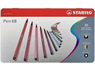 Cienkopisy - Stabilo Cienkopis Pen 68 etui metalowe 30szt 6830-6 - miniaturka - grafika 1