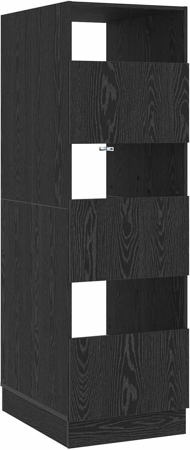 vidaXL Szafka do prania z przechowywaniem Czarny Dąb 50 x 68 x 162 cm