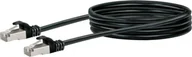 Kable miedziane - Schwaiger Schwaiger Schwaiger CAT6 Netzwerkkabel S/FTP 1,0m schwarz CKB6010053 - miniaturka - grafika 1
