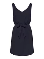 Sukienki - ONLY Onlmette Sl V-Neck Belt Dress WVN letnia sukienka, Night Sky, S - miniaturka - grafika 1