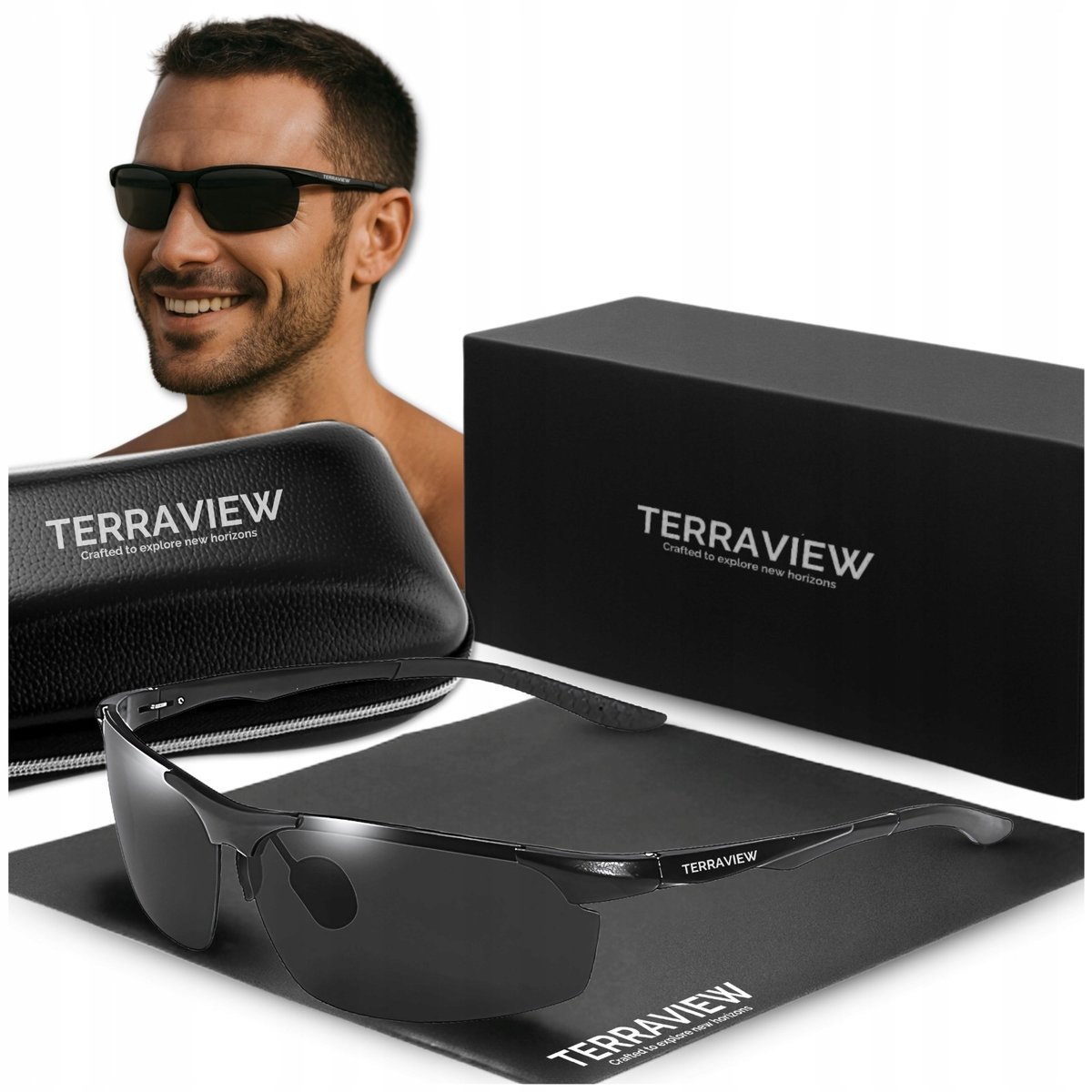 Okulary Przeciwsłoneczne Męskie Terraview Polaryzacyjne Filtr Uv400 Sport