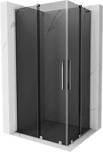 Mexen Velar L Duo kabina prysznicowa rozsuwana 90x80 cm, grafit, chrom - 871-090-080-02-43-01 - Kabiny prysznicowe - miniaturka - grafika 1