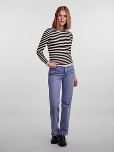 Pieces Sweter w kolorze beżowo-czarnym - Swetry damskie - miniaturka - grafika 1