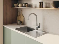 Zlewozmywaki - Laveo Marmara Zlewozmywak stalowy jednokomorowy 76x44 cm inox SAM011T - miniaturka - grafika 1