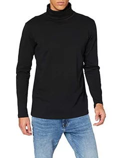 Koszulki męskie - Urban Classics T-shirt męski Turtle Neck Ls, czarny, M - grafika 1