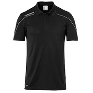 Koszulki męskie - Uhlsport Polo Stream 22 męska koszulka polo czarny czarno-biały X-L 4051309792239 - miniaturka - grafika 1