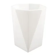 Kubki na szczoteczki do zębów - Kubek kosmetyczny Diamond biały - miniaturka - grafika 1