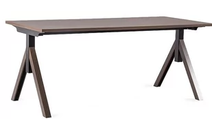 Biurko Mars - Manager Desk - Stelaż i Blat - 180x80 cm - YZ-17 Walnut - Biurka - miniaturka - grafika 1