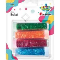 Przybory szkolne - Titanum Brokat w fiolkach tęczowy 4 kolory - miniaturka - grafika 1