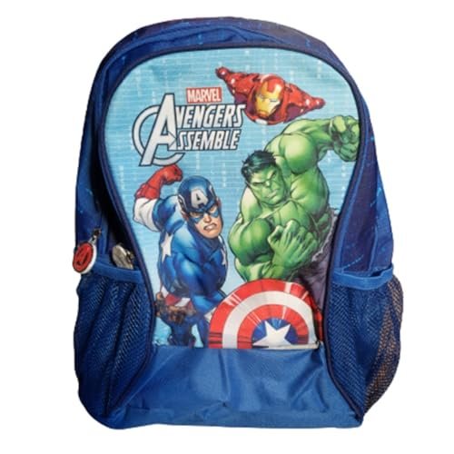 Plecak Avengers 38x22x12, idealny do szkoły i wypoczynku, design superbohatera i codzienny praktyczny, granatowy, Torba
