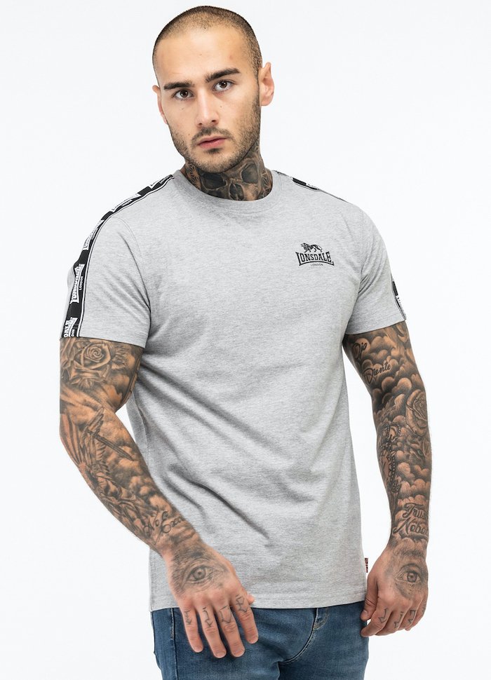T-shirt LONSDALE BRINDISTER szary-XXL