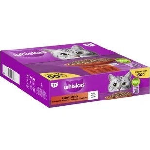 Whiskas Special Pack 1+ Klasyczny wybór w galarecie 60 x 85 g - Mokra karma dla kotów - miniaturka - grafika 1