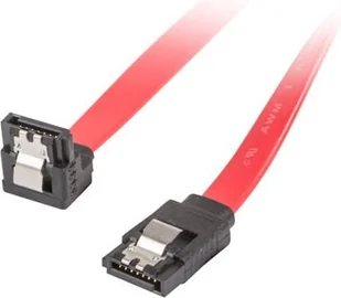 LANBERG LANBERG Kabel SATA DATA III 0.5M Metalowe zatrzaski kątowy (CA-SASA-13CU-0050-R) - Kable komputerowe i do monitorów - miniaturka - grafika 3