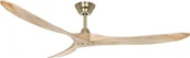 Wentylatory sufitowe - Energooszczędny wentylator sufitowy z pilotem Eco Genuino szczotkowany mosiądz / naturalne drewno 180 cm - miniaturka - grafika 1