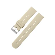 Akcesoria do smartwatchy - Pasek Opaska Bransoleta Silikon Beżowy Klamra Płaski uniwersalna 22mm - miniaturka - grafika 1