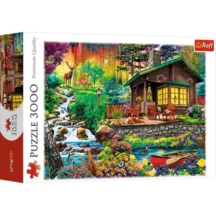 Trefl Puzzle 3000 elementów Chatka w lesie 33074 - Puzzle - miniaturka - grafika 1