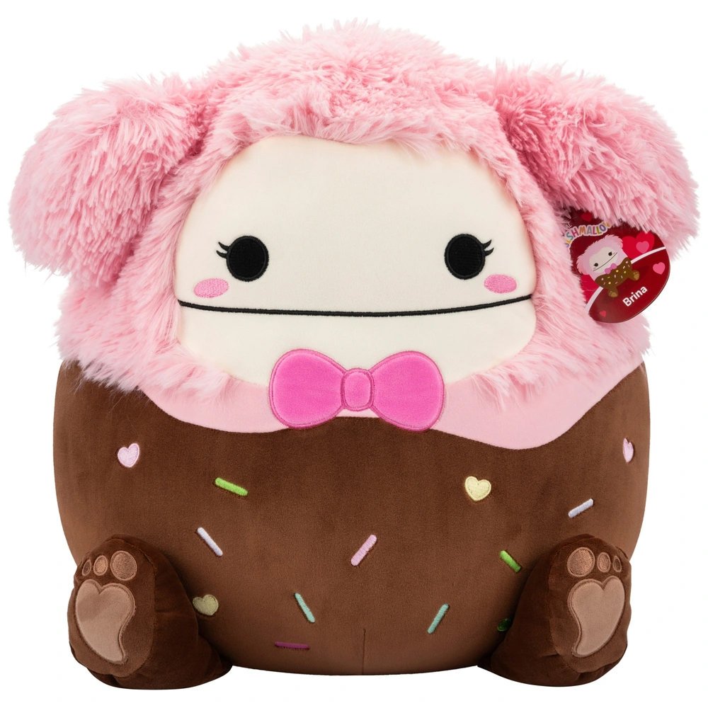 Oryginalny Squishmallows Czekoladowa Wielka Stopa Brina 40 cm Yeti Maskotka