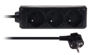 Libox Przedłużacz sieciowy 1,5M-3GN+0 3x1,0 10A IP20 LB0080B-1,5 Czarny LB0080B-1,5 - Listwy zasilające - miniaturka - grafika 2