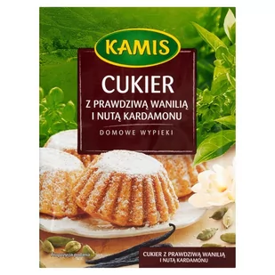 Kamis Domowe wypieki Cukier z prawdziwą wanilią i nutą kardamonu 20 g - Dodatki do ciast w proszku - miniaturka - grafika 1
