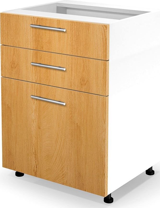 Elior Kuchenna szafka dolna z szufladami dąb miodowy - Limo 9X