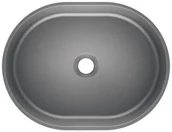 Umywalki - MODERNO UMYWALKA OVALO SZARY POŁYSK NABLAT 48x37 - miniaturka - grafika 1