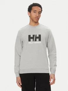 Helly Hansen Bluza Logo Crew 30395 Szary Regular Fit - Bluzy męskie - miniaturka - grafika 1