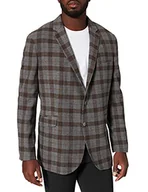 Kurtki męskie - Hackett London Męska kurtka Wl Grey Fancy Check, 9BPGREY/BROWN - miniaturka - grafika 1