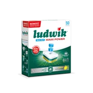 Środki do zmywarek - Tabletki do zmywarek Ludwik MAXX POWER LEMON ALL IN 1 - 50 szt. - miniaturka - grafika 1